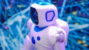 Robot using AI vision to recognize objects with a camera